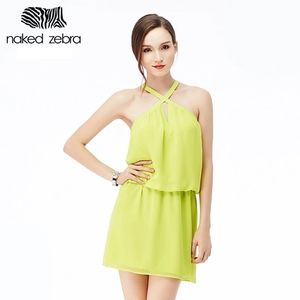 NWT Naked Zebra Chiffon Sling A Line short dress